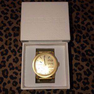 DIESEL men’s gold watch with Box